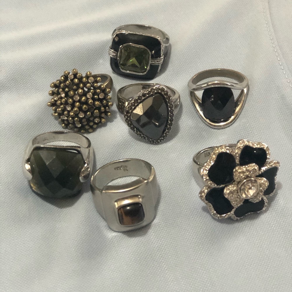 Lot of 7 Lia Sophia Rings